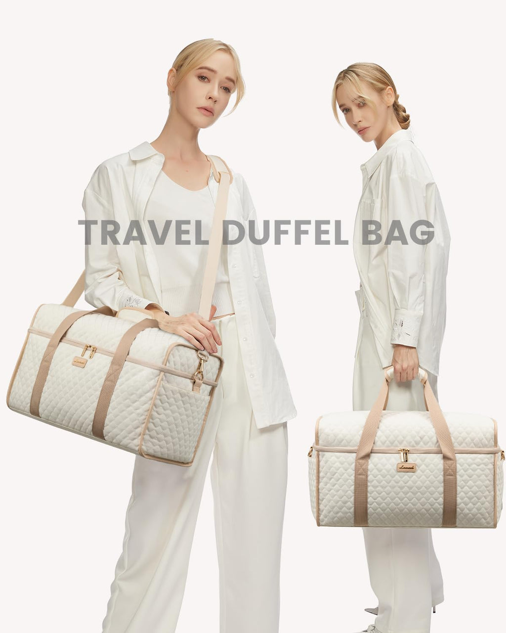 LOVEVOOK Travel Duffle Bag - Weekender & Overnight Bag with Toiletry & Wet Pocket, Carry-On Size, 3pc Set