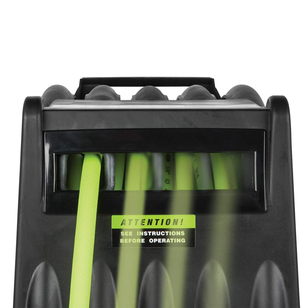 Flexzilla Pro Levelwind Retractable Air Hose Reel, 1/2 in. x 50 ft., Heavy Duty, Lightweight, Hybrid, ZillaGreen - L8335FZ
