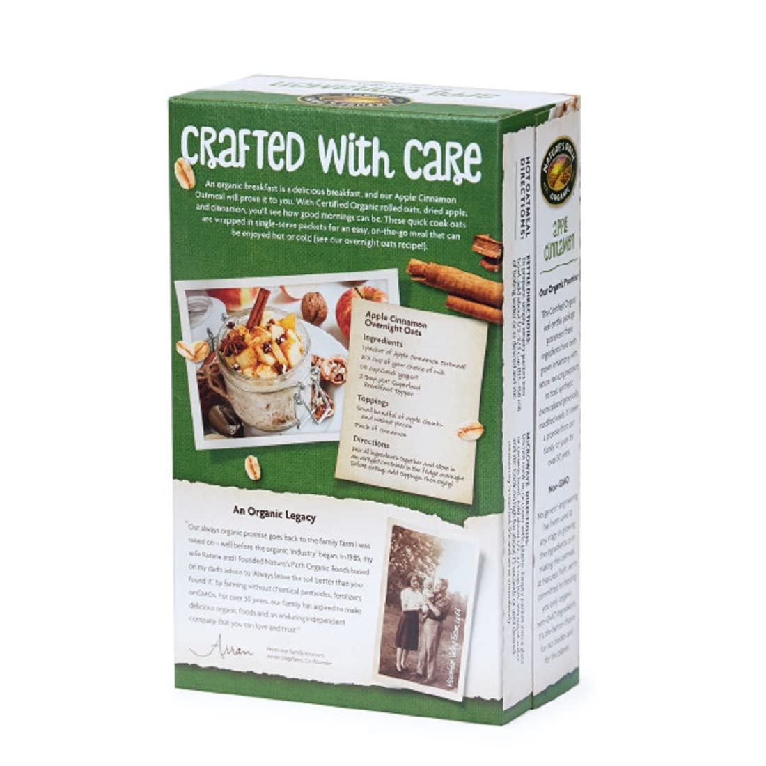 Natures Path, Oatmeal Pouches Apple Cinnamon Organic 8 Pack, 14 Ounce