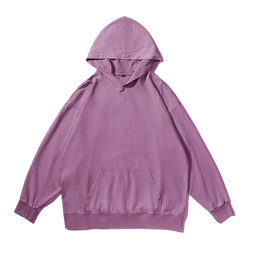 Bobeutou Oversized Hoodie Men Vintage Cotton Casual Hooded Sweatshirt Trendy Baggy Basic Hoodies Retro Pullover Streetwear