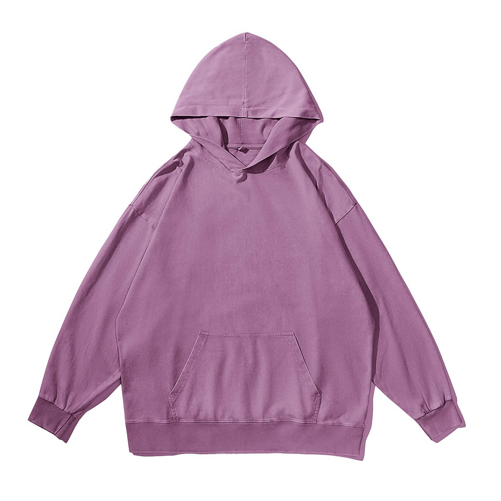 Bobeutou Oversized Hoodie Men Vintage Cotton Casual Hooded Sweatshirt Trendy Baggy Basic Hoodies Retro Pullover Streetwear