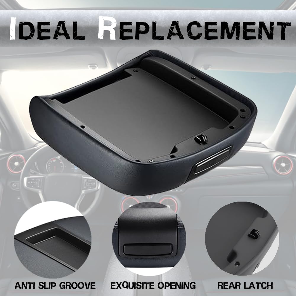 Upgrade Silverado/Sierra Center Console Armrest lid Cover Compatible with 2007-2013 Silverado Tahoe Suburba Avalanche Sierra Yukon XL Arm rest Center Console Cover Lid, Replac OE 19328711, Beige