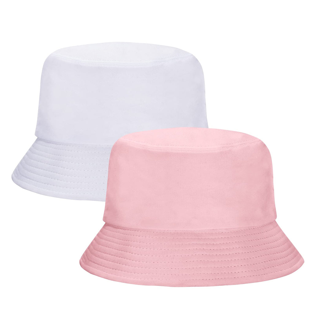 Rosoz 1 & 2 Pack Bucket Hat for Women Men Summer Travel Beach Sun Hat Outdoor Cap Unisex Bucket Hats
