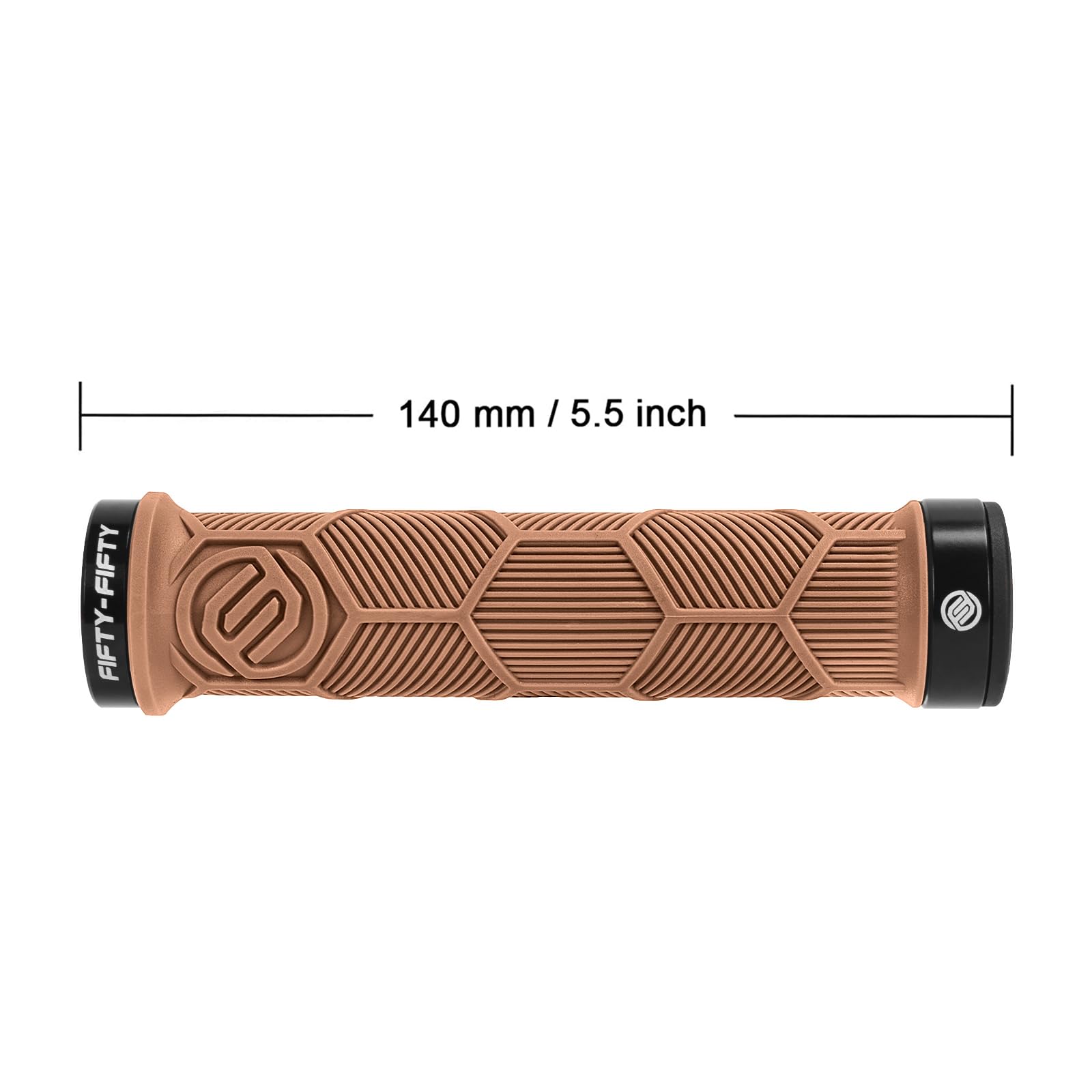 FIFTY-FIFTY Double Lock-On Mountain Bike Grips, Bicycle Handlebar Locking Grips, Non-Slip MTB Handle