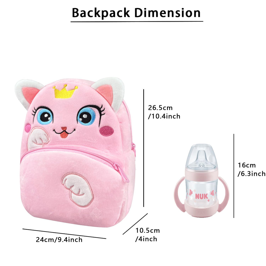 NICE CHOICE Cute Toddler Backpack Toddler Bag Plush Animal Cartoon Mini Travel Bag for Baby Girl Boy 2-6 Years(BB Unicorn)