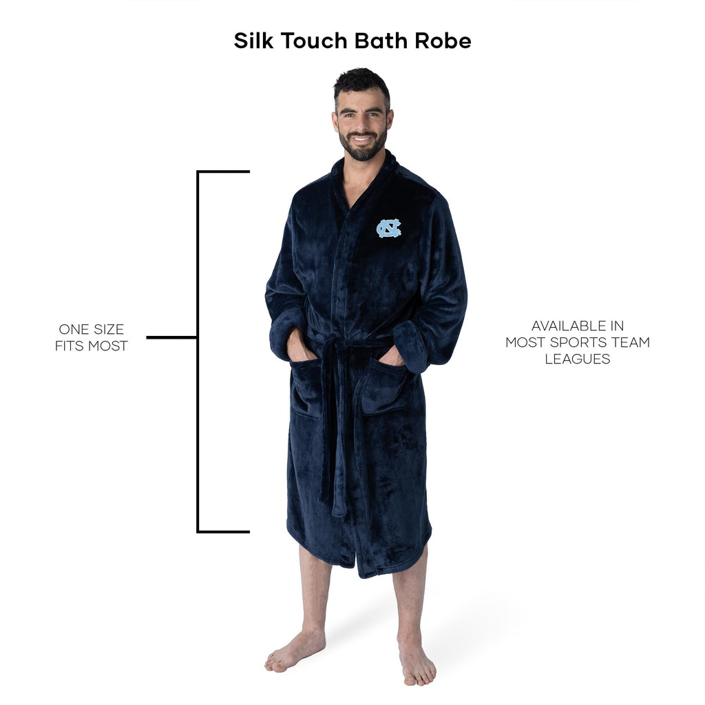 Northwest NCAA Adult Unisex Silk Touch Bathrobe, Officially Licensed Loungewear, Soft Plush Polyester