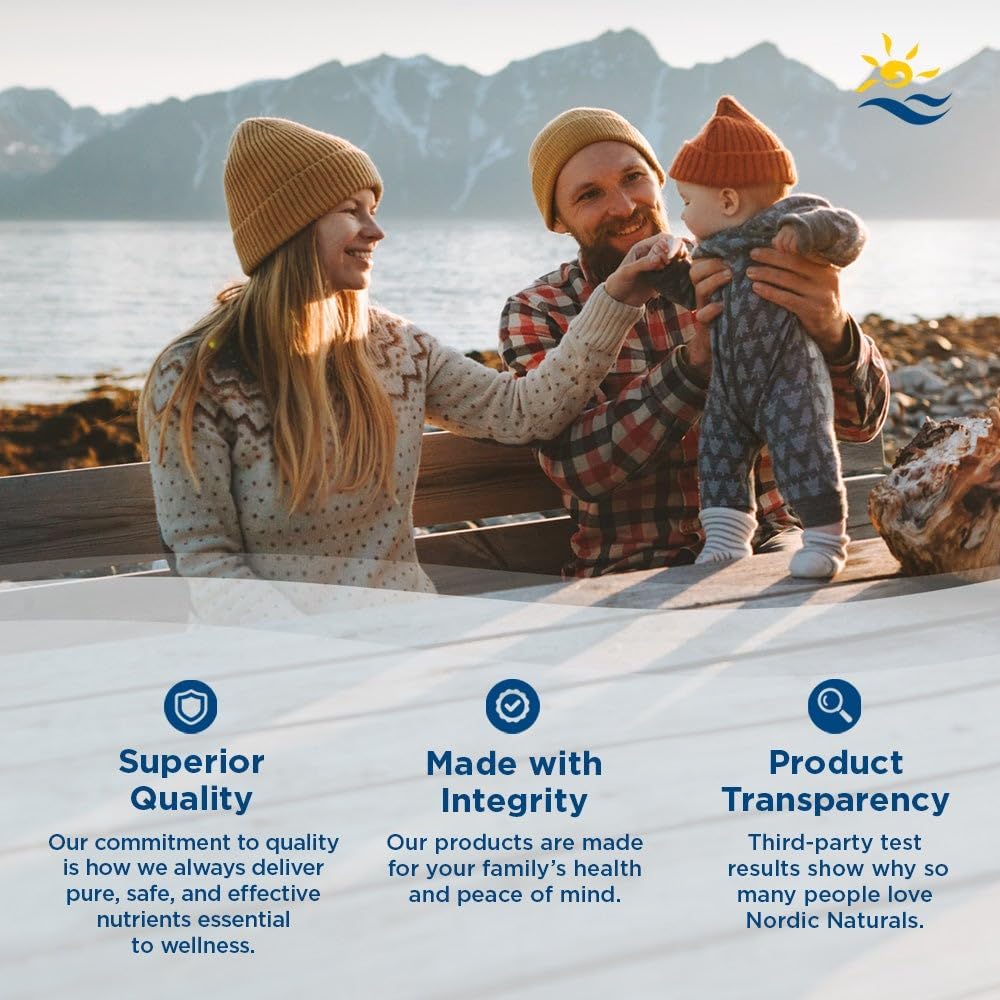 Nordic Naturals Omega-3D, Lemon Flavor - 8 oz - 1560 mg Omega-3 + 1000 IU Vitamin D3 - Fish Oil - EPA & DHA - Immune Support, Brain & Heart Health, Healthy Bones - Non-GMO - 48 Servings