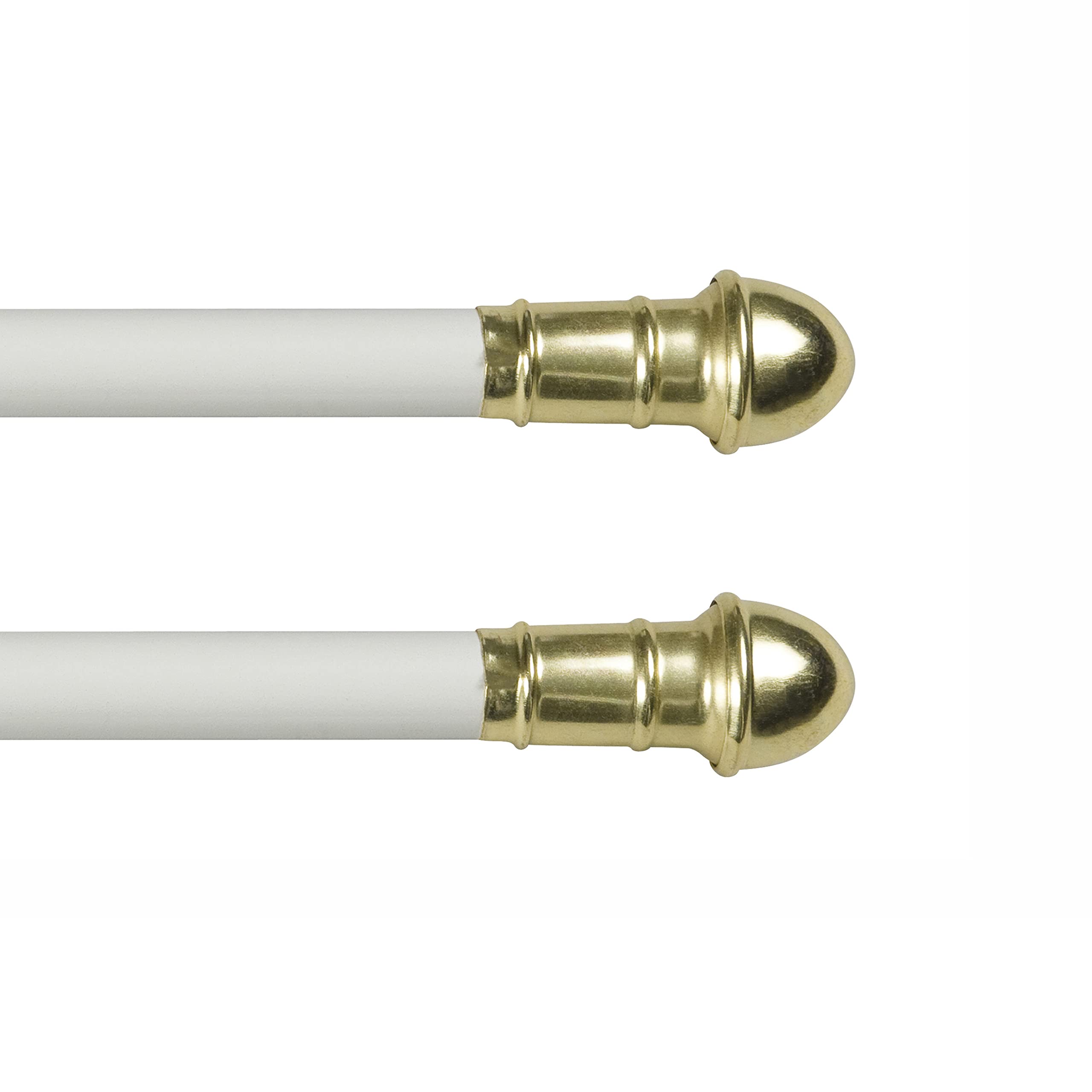 16-28 in. Adjustable Petite Café Curtain Rod, 2-Pack, 7/16 in. Diameter, Bronze