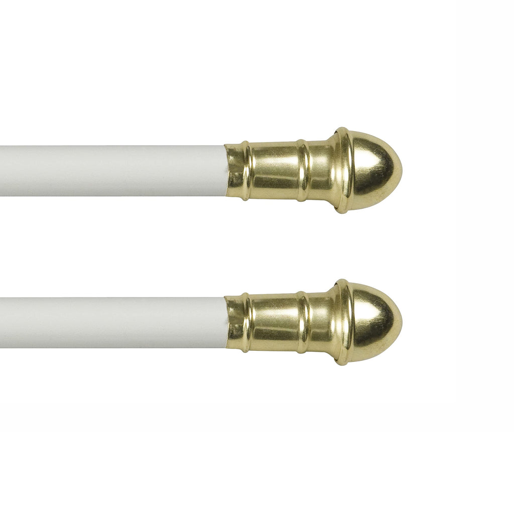 16-28 in. Adjustable Petite Café Curtain Rod, 2-Pack, 7/16 in. Diameter, Bronze