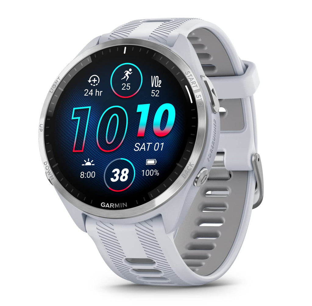 Garmin Forerunner 965 Premium GPS Running and Triathlon 47 mm Smartwatch with AMOLED Touchscreen Display, Carbon Gray DLC Titanium Bezel and Yellow Silicone Band + Black Earbuds Bundle
