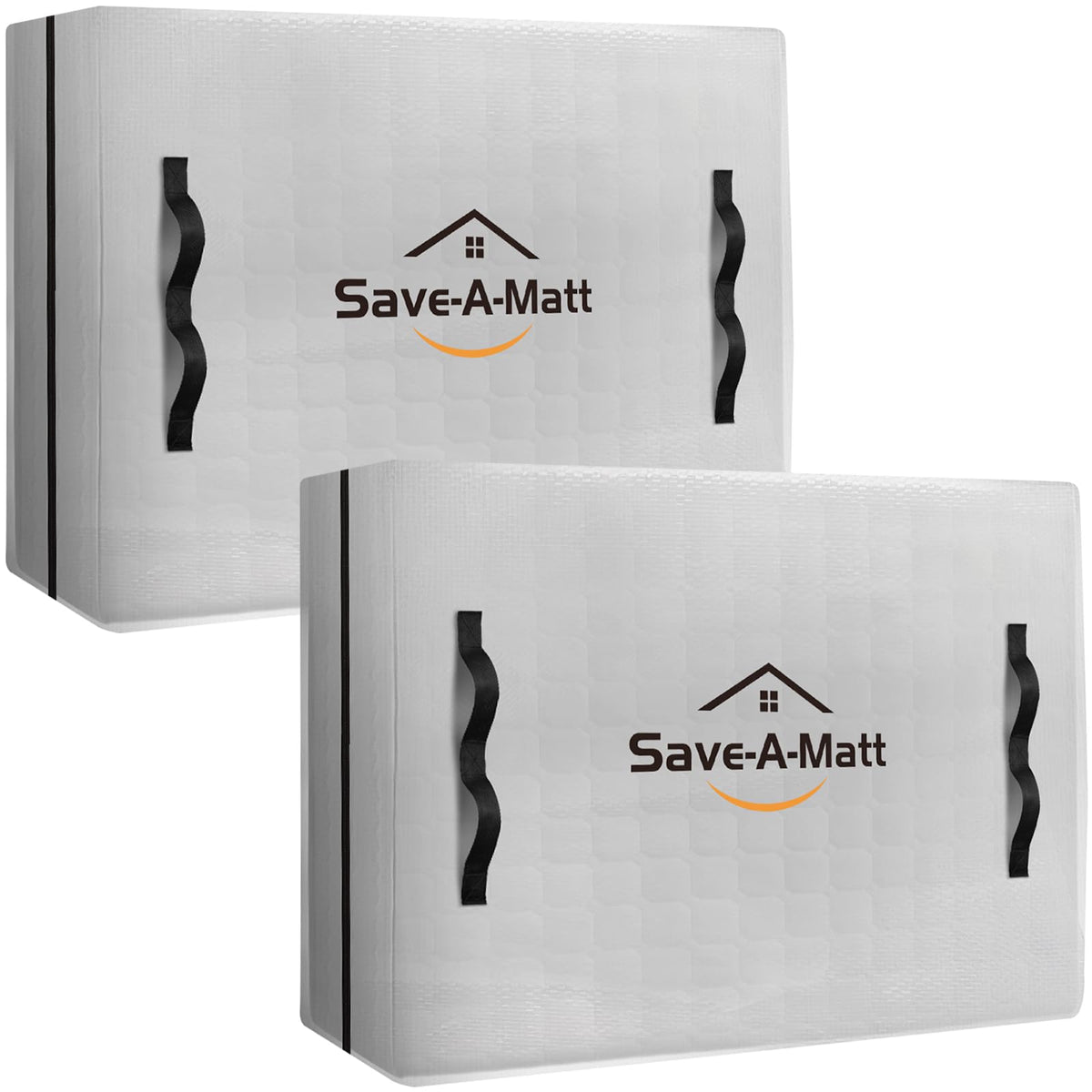 SaveAMatt Mattress Bags for Moving -Extra Thick Queen Mattress Storage Bag, 8 Strong Handles & Reinforced Stitching, Waterproof Reusable Clear Mattress Cover Protector (82’’x63’’x15’’ Queen Size)