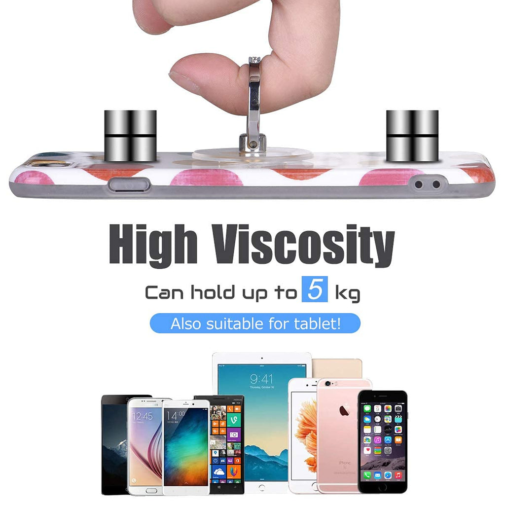 Transparent Phone Ring Holder Grip - EI Sonador Clear Cell Phone Ring Stand Holder Finger Grip Kickstand 360° Rotation, Compatible with Most of Phones, Tablets and Case (2 Aquamarine Diamond)