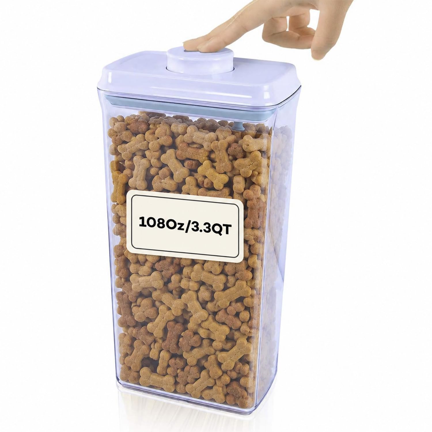 Bop Top Airtight Food Storage Containers with Lid 13.5 Cups / 108 oz | Kitchen Canister Sets | Air Tight Pantry Container | Pop Top Dry Food Storage Containers for Snacks, Sugar, Flour, Baking, Pasta