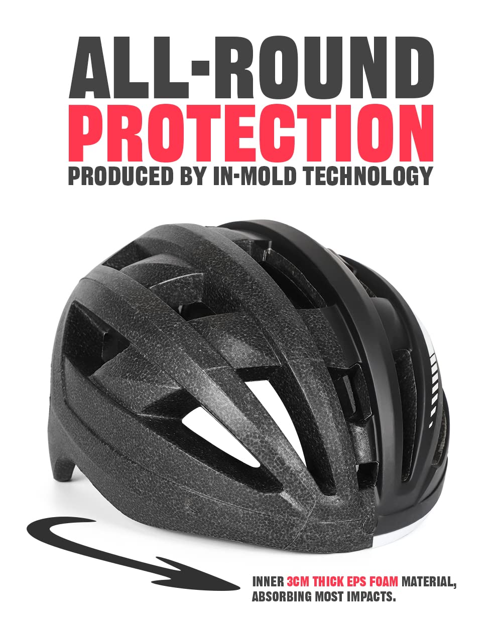 VICTGOAL Bike Helmet with USB Rechargeable Rear Light Detachable Magnetic Goggles Removable Sun Visor Mountain & Road Bicycle Helmets for Men Women Adult Cycling Helmets