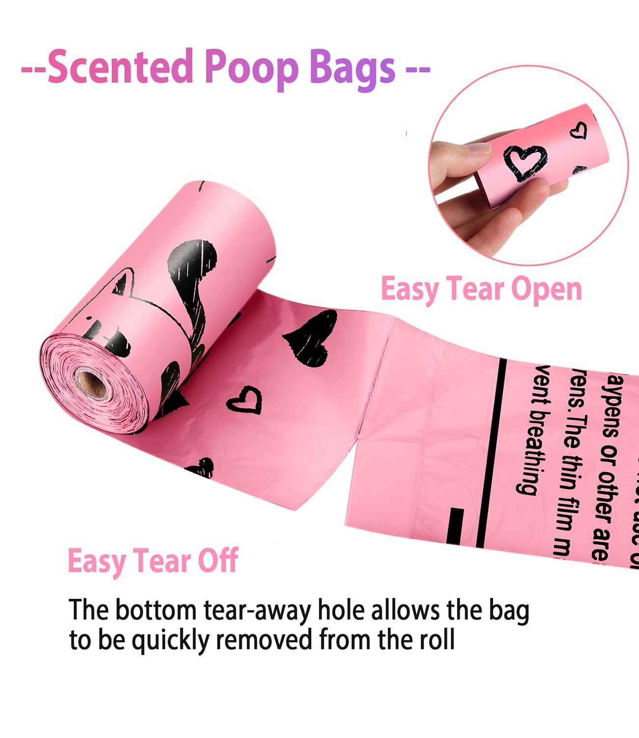 Yingdelai Dog Poop Bags 280 Counts: Extra Thick LeakProof Waste Bag with Dispenser for Doggy (Scented)