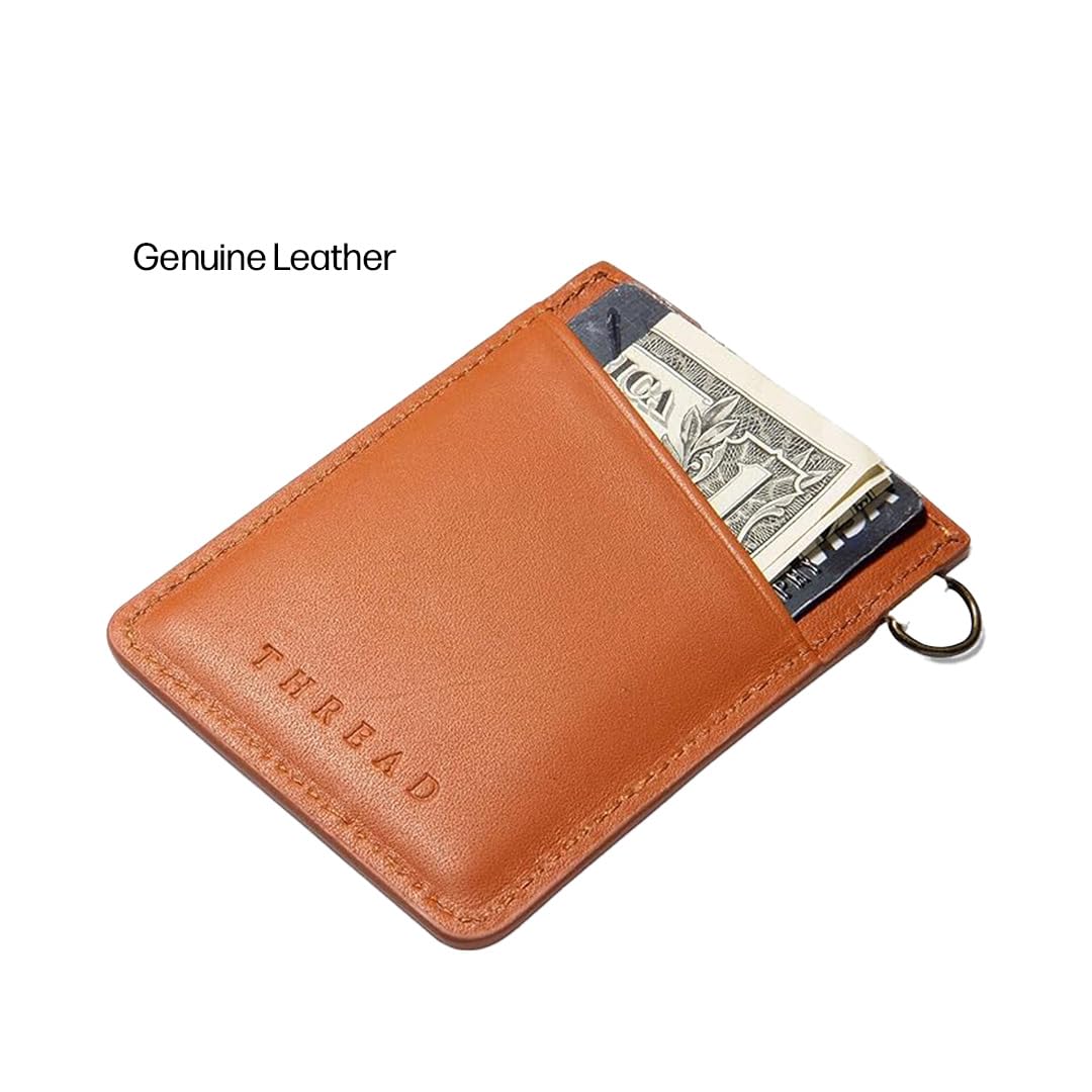 Thread Wallets Ultra Slim Minimalist Leather Card Holder Wallet (Benny)