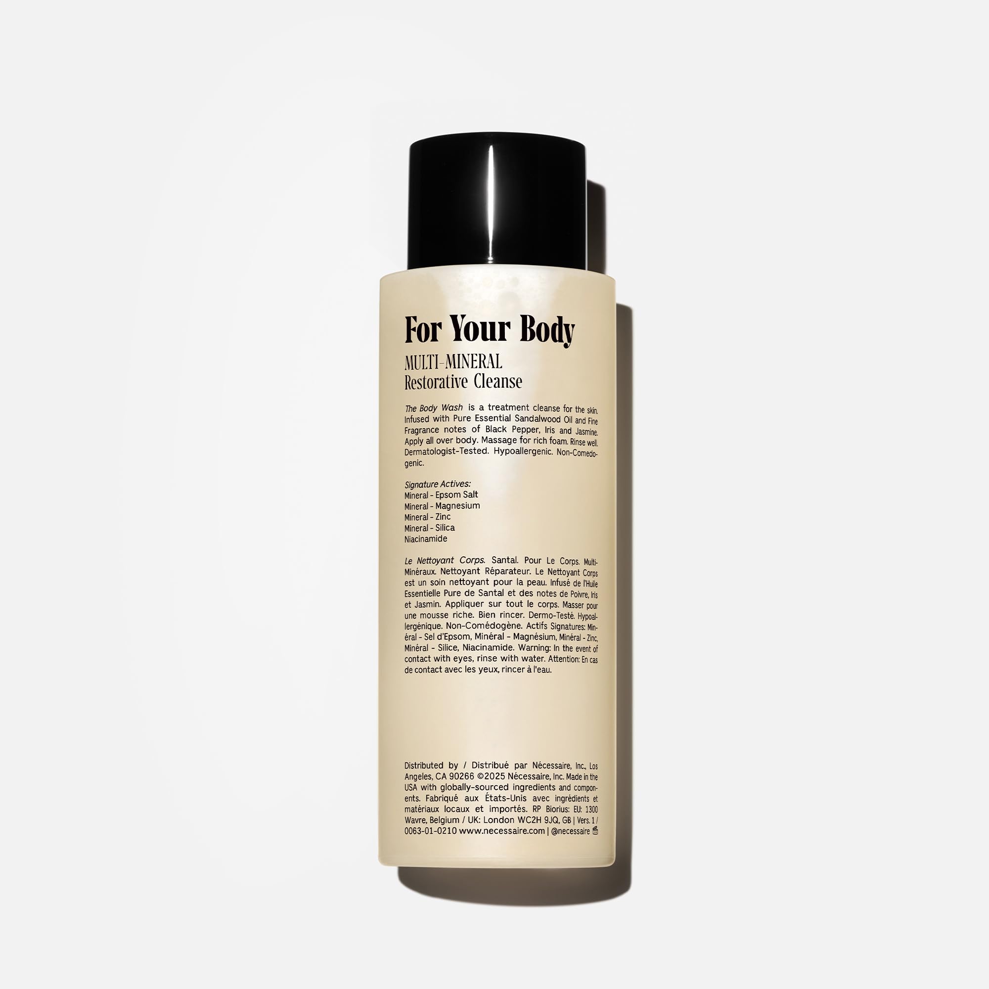 Nécessaire The Body Wash Eucalyptus — Multi-Oil Shower Gel Body Wash for Women + Men. Non-Comedogenic + Hypoallergenic for Sensitive Skin with Niacinamide. 500ml/16.9 fl oz