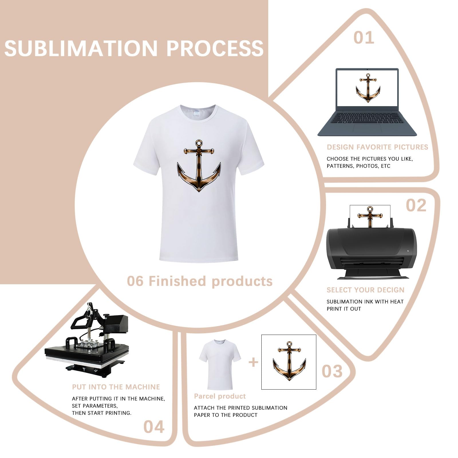 ORJ 2 PCS Adult Unisex Sublimation Blank T Shirts polyester tshirts for sublimation White Crew Neck