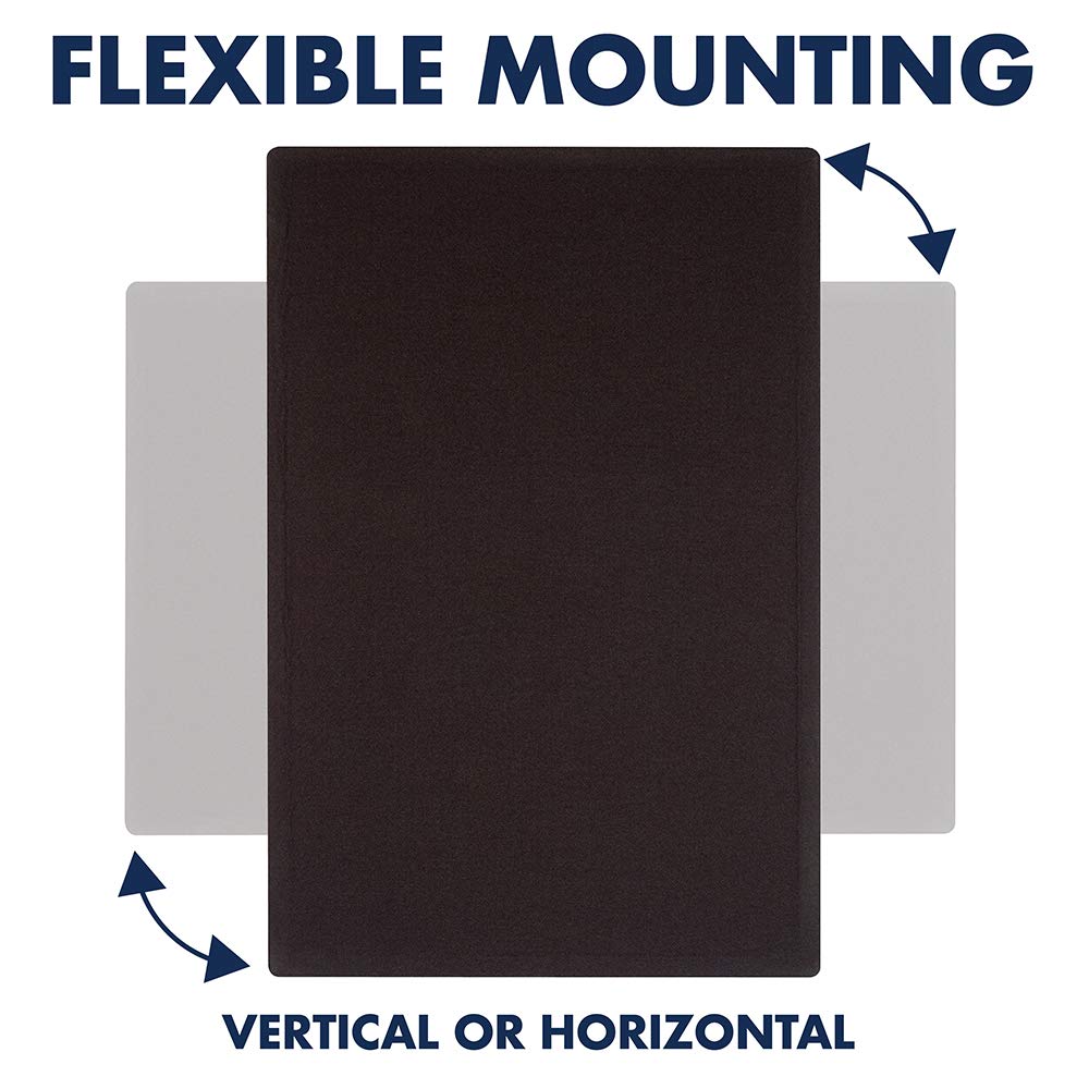 Quartet Bulletin Board 48"W x 36"H Fabric Cork Board Alternative for Office School or Home Décor, Black (7684BK)