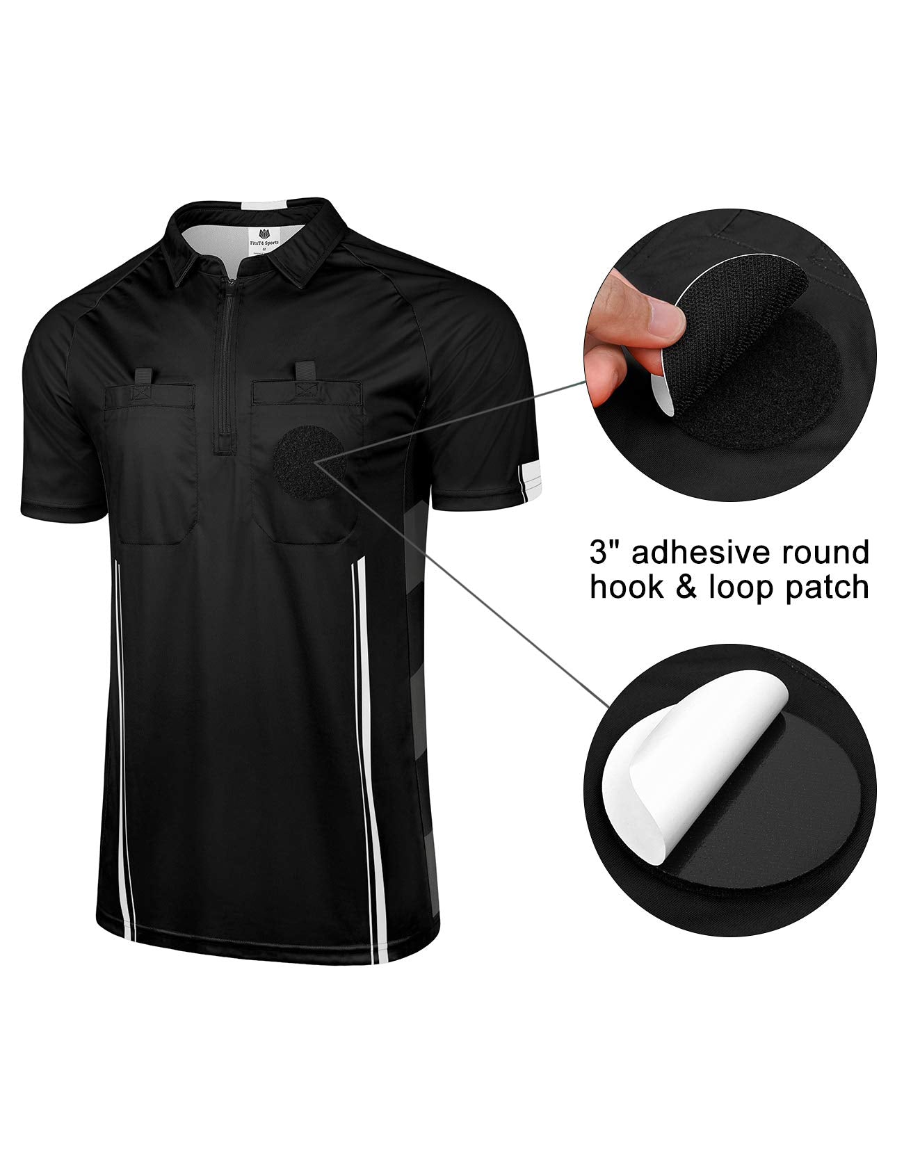 FitsT4 Sports Pro Soccer Referee Jersey Short Sleeve Ref Shirts