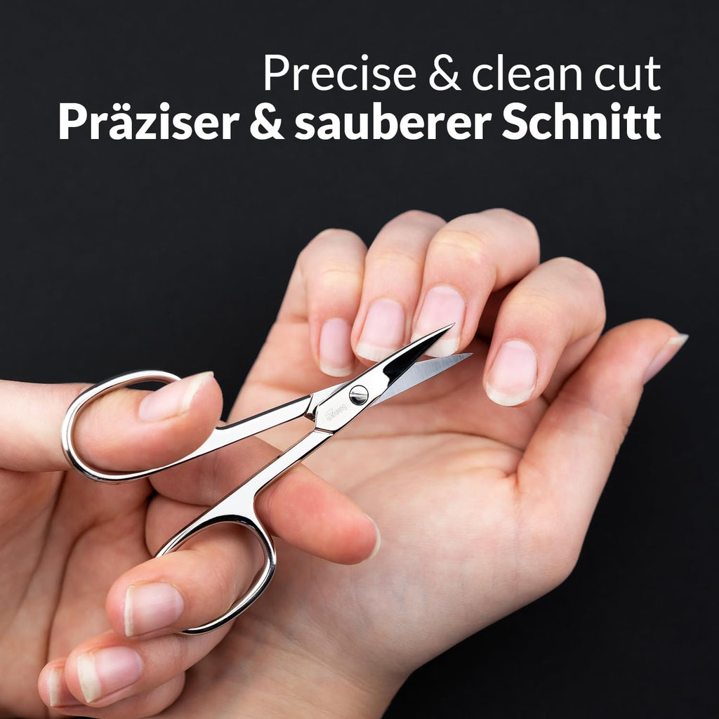 marQus - Straight nail scissors made in Germany Solingen for precise cutting of nails suitable as fingernail and toenail cutter with Premium Storage Case