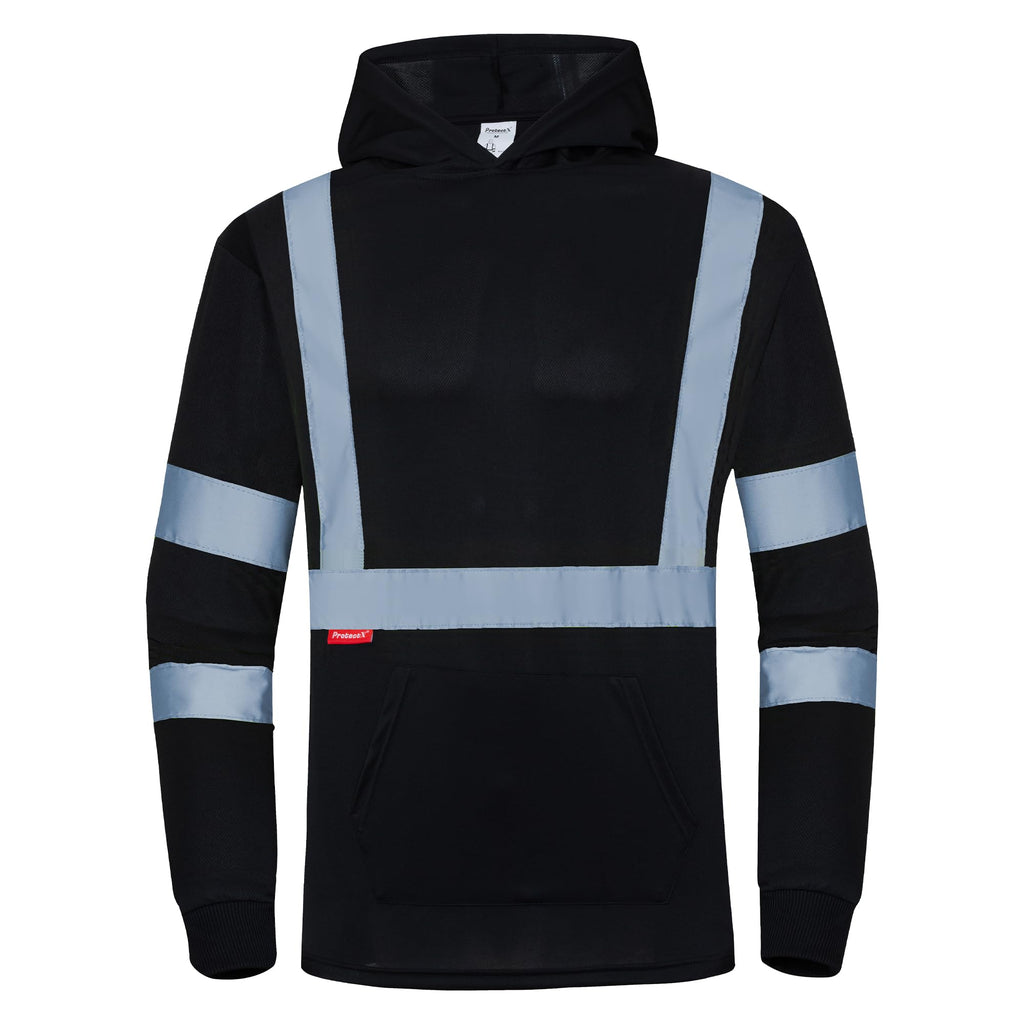 ProtectX High Visibility Long Sleeve Shirts Reflective Hi Vis Safety Shirt for Men Women Class 2-3 Construction Shirt 1 Pack