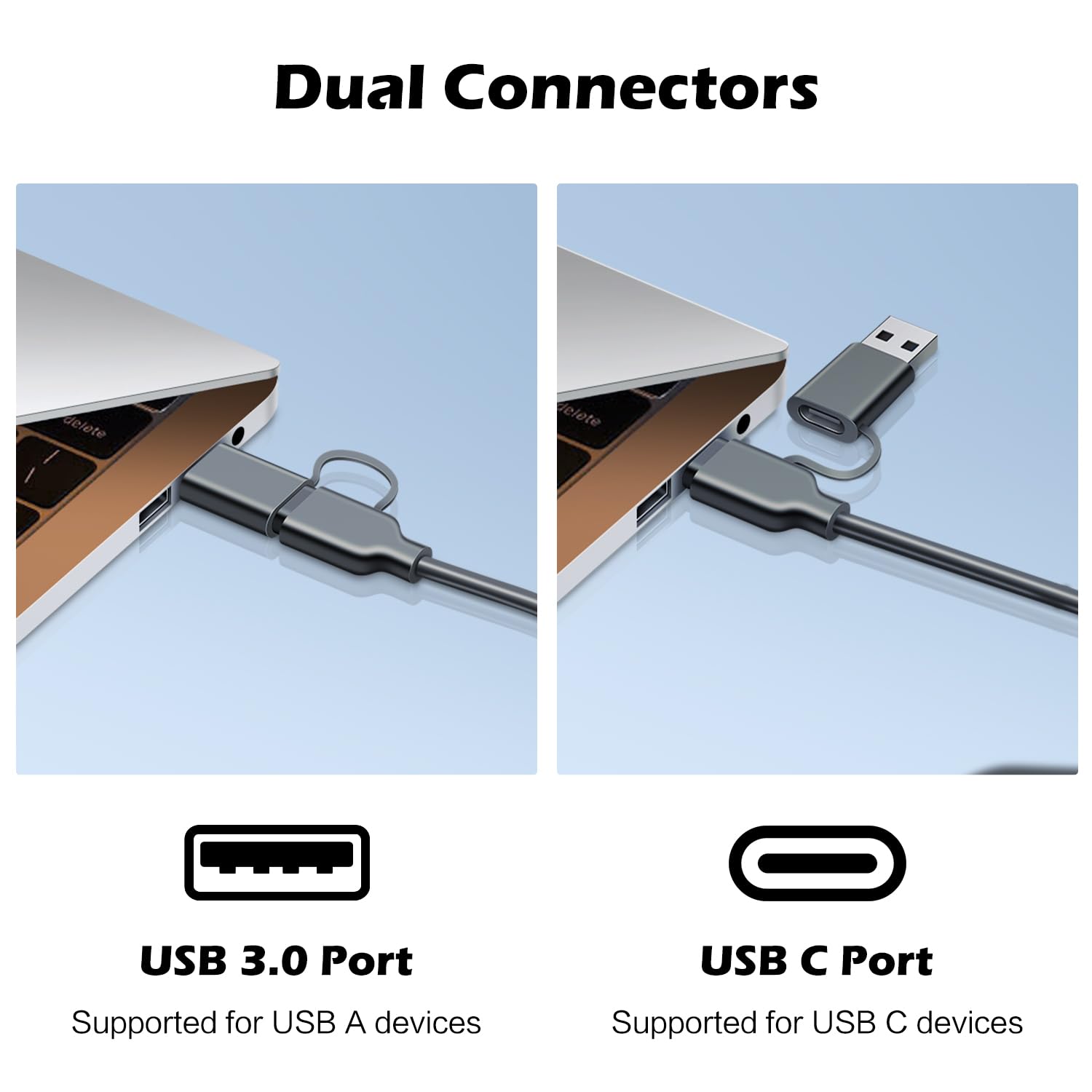 SmartQ C368 USB 3.0 Card Reader - Plug & Play, Compatible with Apple & Windows, Supports SD, Micro SD, MS, CF Cards