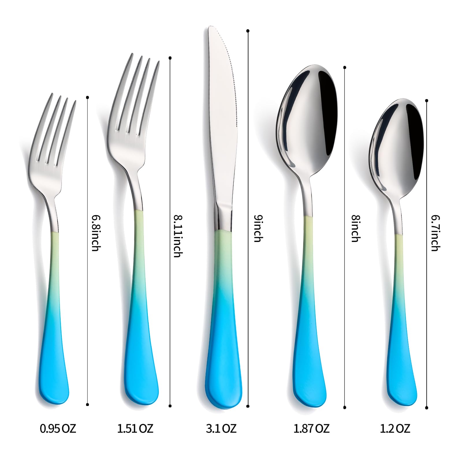 20-Pieces Blac and Pink Silverware Sets for 4,Pink Handle Stainless Steel Cutlery Set, Include Forks Spoons and Knives Set, Dishwasher Safe Utensil Sets for Home Restaurant