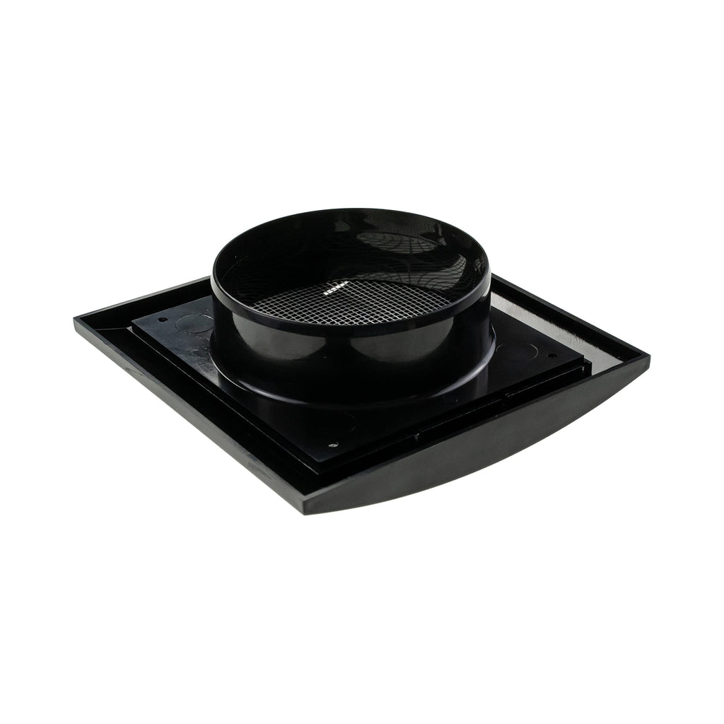 Repa Market 4 Inch Anthracite Dryer Vent Hood/Duct Cover for Walls or Ceiling/ABS Plastic Louvered Air Grille with Built-In Mesh Screen/Exhaust and Dryer Vent Covers for Indoor & Outdoor Use