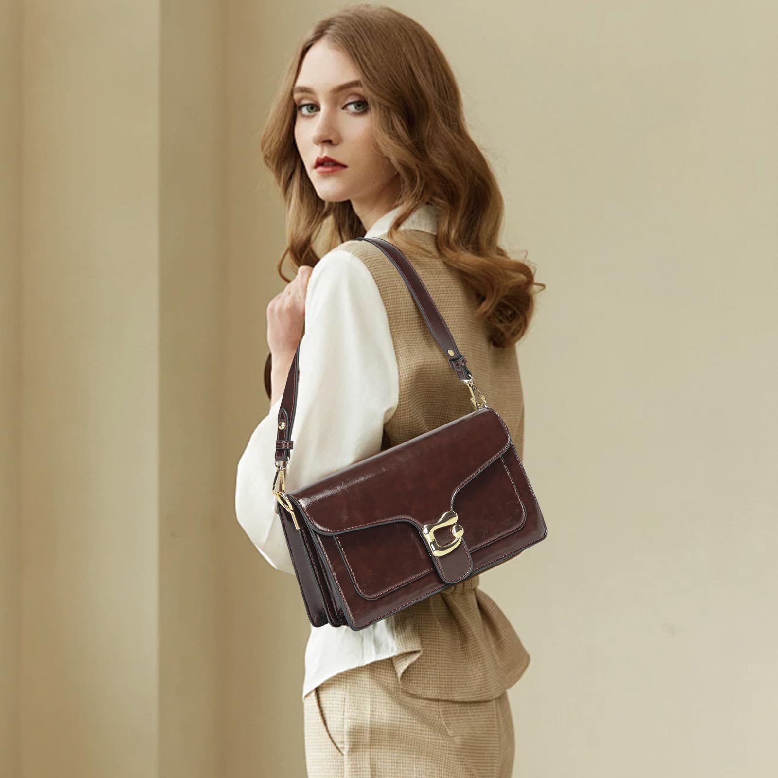Travistar Crossbody Bags for Women Trendy - Small Cross Body Purse Shoulder Bag Leather Handbags Evening Clutch with 2 Straps | 2 detachable straps