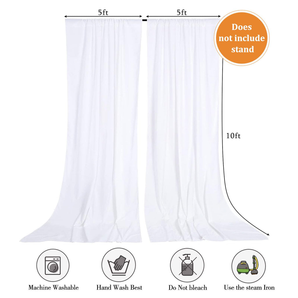 10 x 10 Feet Black A Backdrop Curtain for Partie, Background Curtains for Photoshoot, Birthday, Wedding, Halloween, Thanksgiving, Christmas, New Year Party Decorations 5Ft x 10Ft, 2 Panels