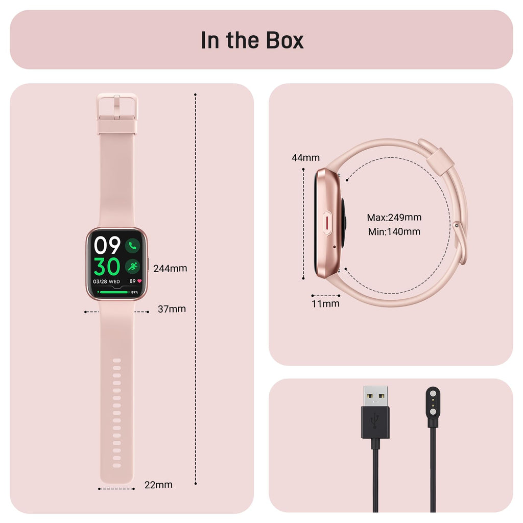 Tensky Smart Watch for Men/Women Android/iPhone/Samsung, Alexa Built-in, 1.8" Touch Screen Fitness Tracker with Answer/Make Calls, 3ATM Waterproof Heart Rate/Sleep/SpO2 Monitor, 120+ Sport Modes