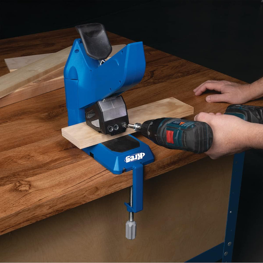 Kreg Tool KPHJ720PRO Pocket-Hole Jig 720PRO - Easy Clamping & Adjusting - Includes Durable Kreg Pocket-Hole Screws - For Materials 1/2" to 1 1/2" Thick