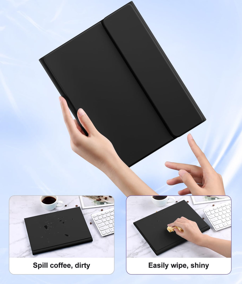 Harvopu Compatible with iPad Air 11 Inch & Air 5th/ Air 4th Generation Case with Keyboard - Multi-Touch Trackpad, 7-Color Backlit, Detachable Folio Keyboard Cover for Air 11-inch M4/M3/M2 (Black)