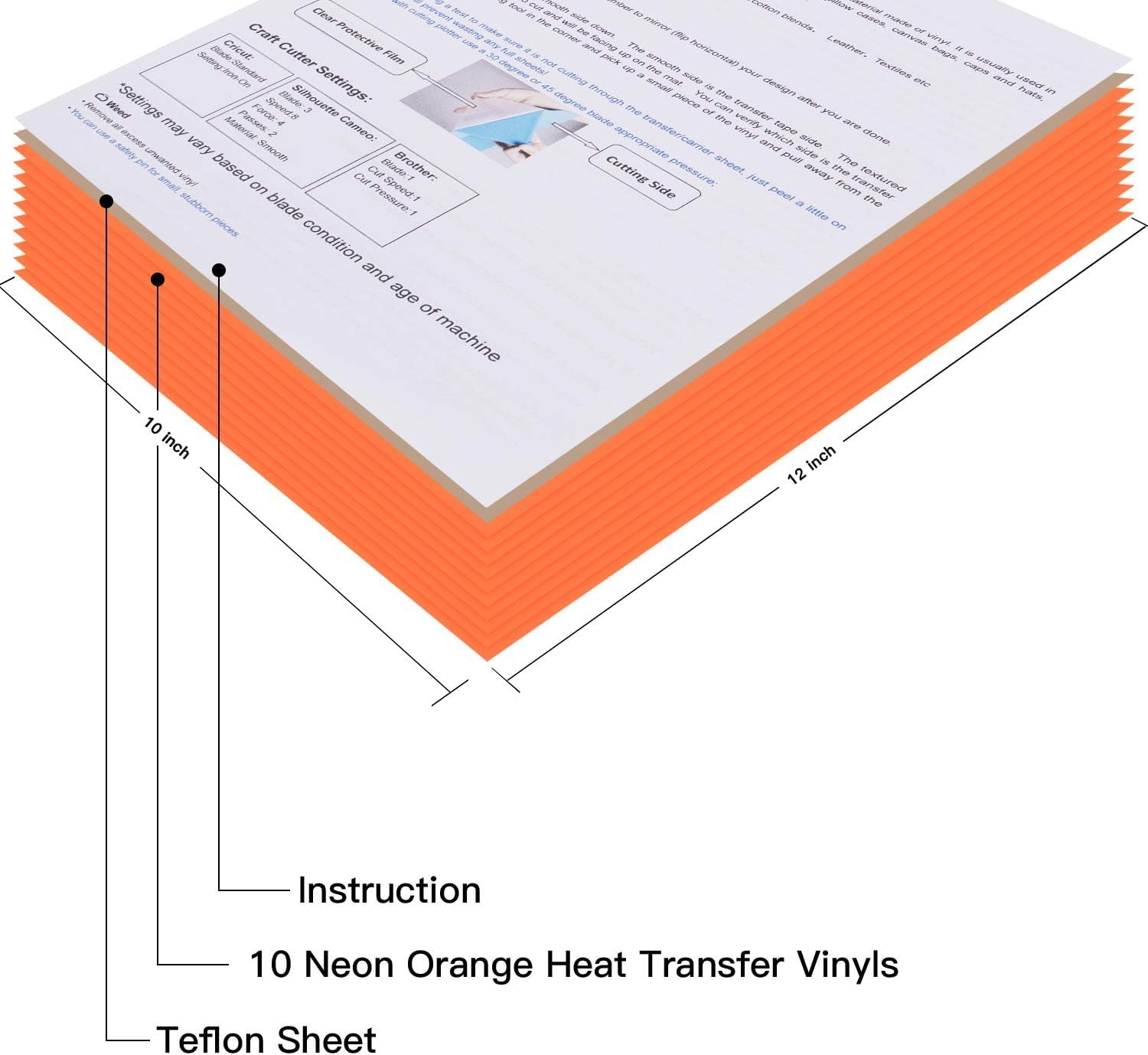 JANDJPACKAGING Baby Blue Heat Transfer Vinyl HTV - 10 Sheets Easy to Weed T-Shirt Iron on Vinyl Compatible with Cricut Cutting Machine & Silhouette Cameo, All Craft Cutters