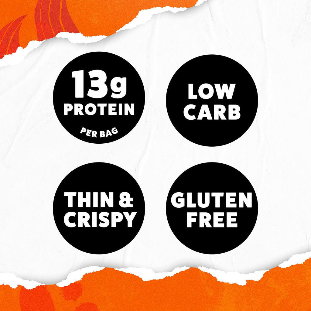 WILDE Protein Chips Barbeque, Thin and Crispy High Protein Snacks, Keto Friendly, Low Carb Chips, Real Ingredients, 1.34oz (Pack of 8)
