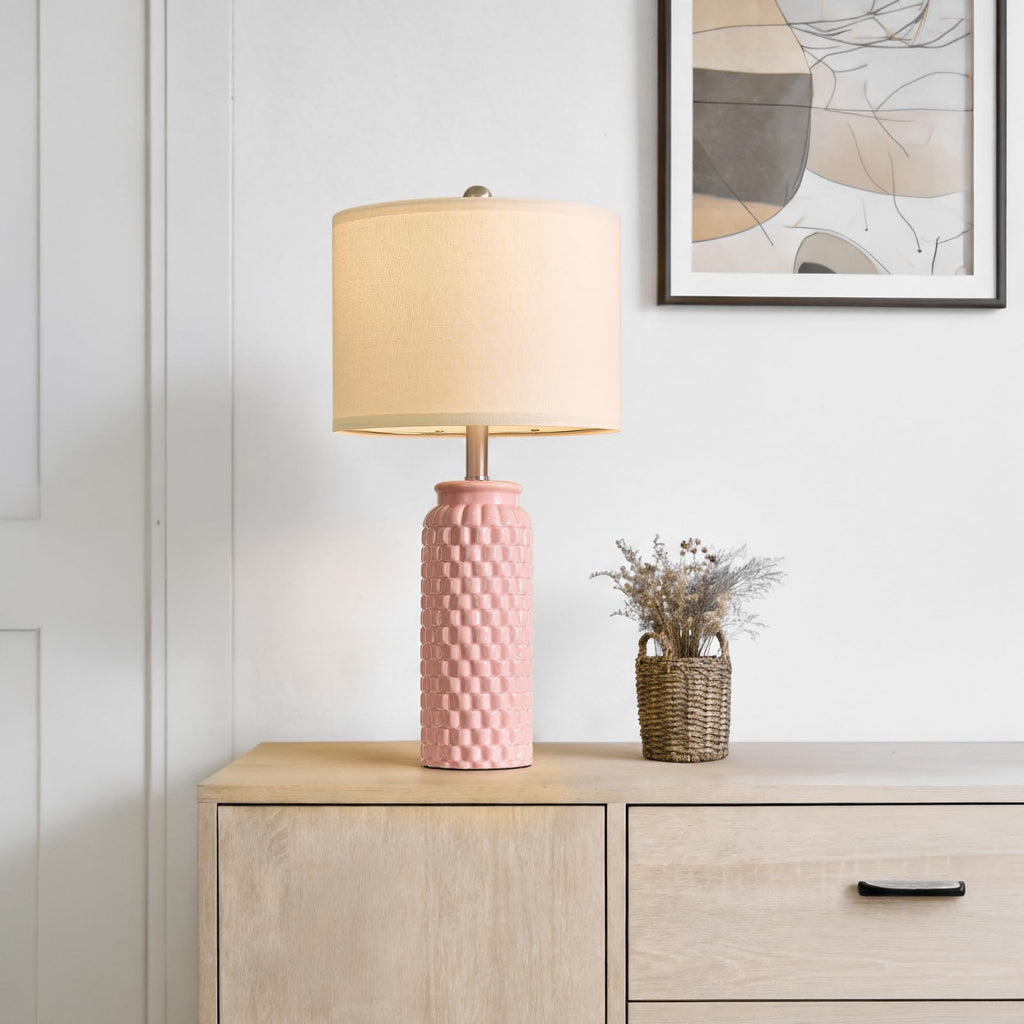 USumkky 20.5" Gold Modern Ceramic Bedside Lamp Set of 2 for Bedroom Decor Farmhouse Table Lamp for Living Room Office Dorm