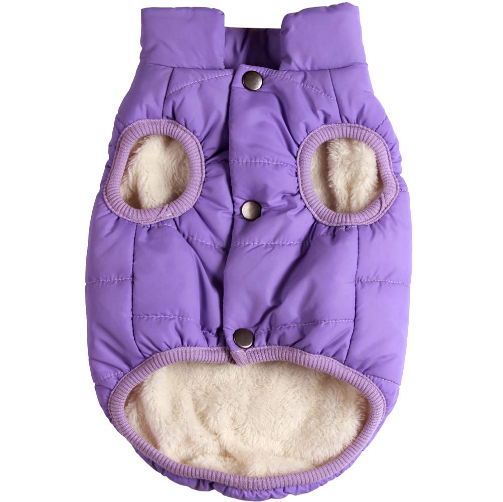 JoyDaog Dog Jacket with Harness,Fleece Lined Warm Puppy Coat for Winter,Soft Windproof Small Dog Vest,Green XS