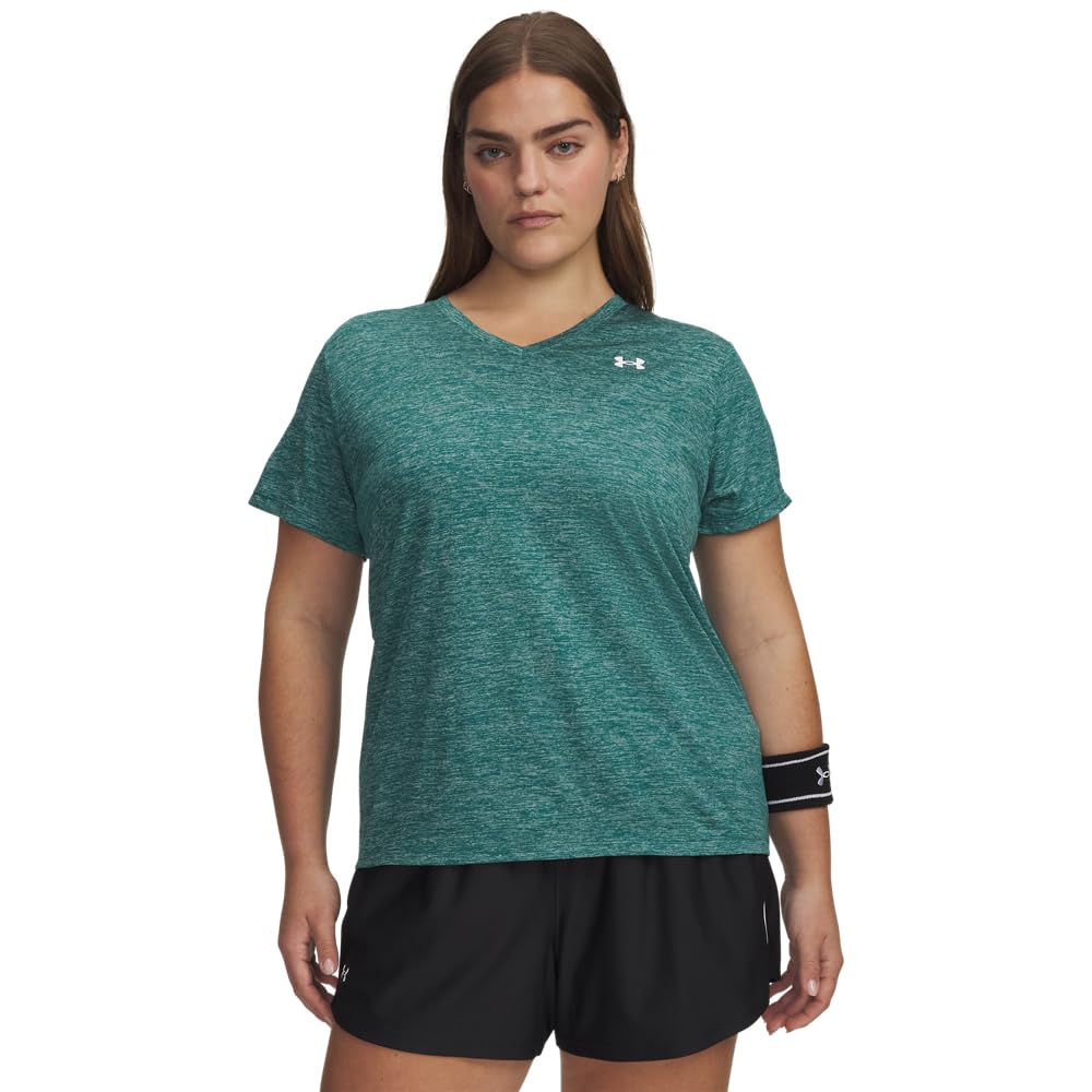 Under Armour Women's Tech Twist V Neck Short Sleeve T-Shirt
