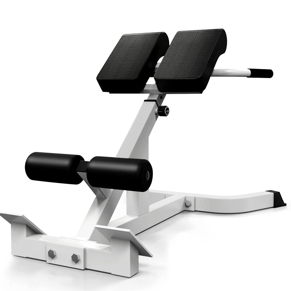 Roman Chair Back Extender - Angle & Height Dual Adjustable Hyperextension Bench for Home Gym - Adjustable Back Exercise Machine Fitness Equipment