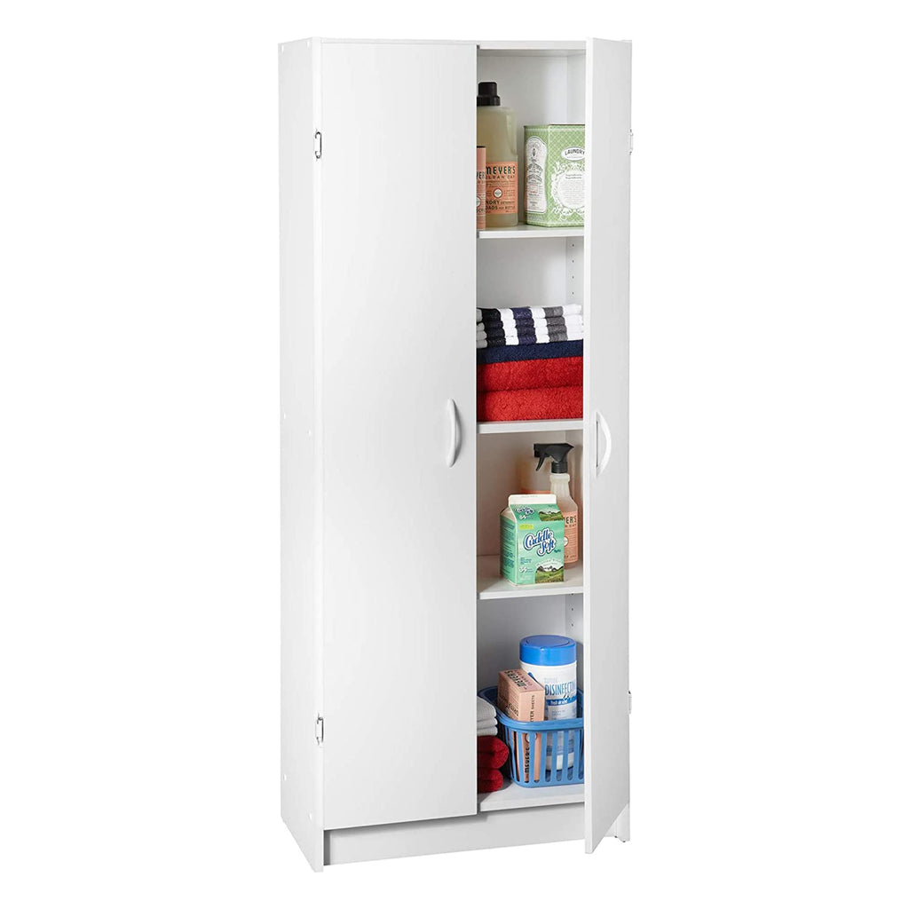 ClosetMaid Pantry Cabinet Cupboard with 2 Doors, Adjustable Shelves, Standing, Storage for Kitchen, Laundry or Utility Room, Natural Gray