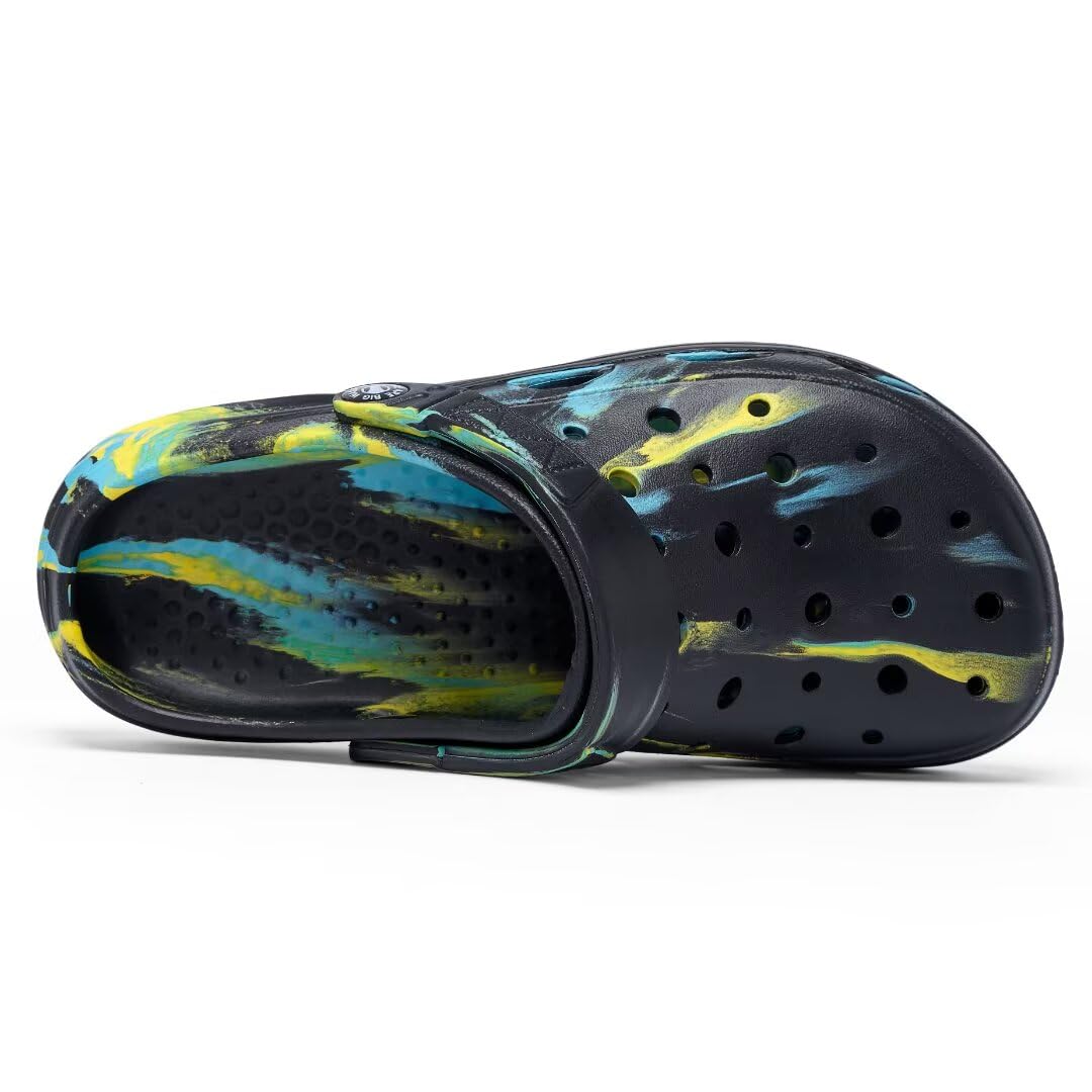 Kids Boys&Girls Black Camouflage Clogs Children's Beach Shoes Classic Marbled Tie Dye Clog Little Kid