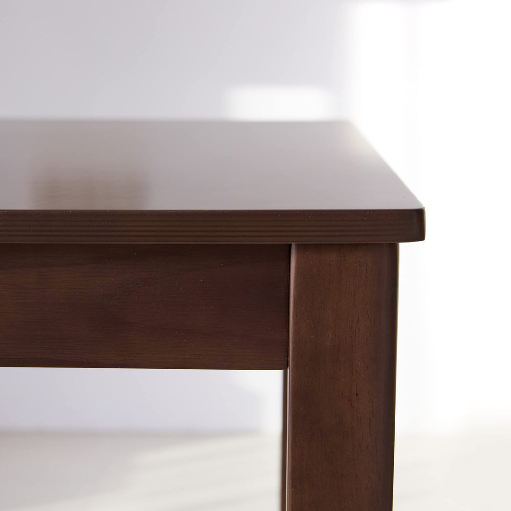 Livinia Cabin 33.5" Wooden Dining Table/Small Rectangular Modern Farmhouse Solid Wood Kitchen Table Desk (Black)