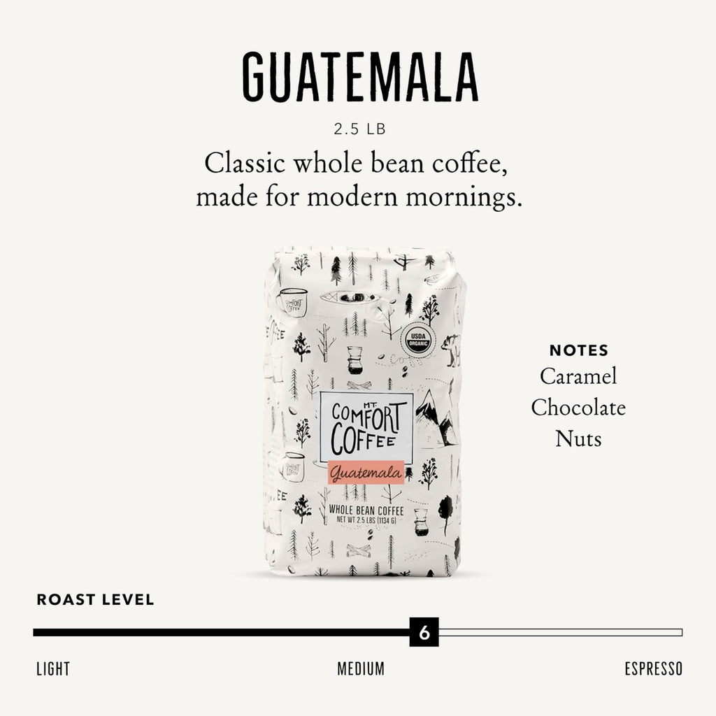 Mt. Comfort Coffee Costa Rica Medium Roast, 2.5lb - Sourced From Local, Costa Rican Coffee Farms - Roasted Whole Bean