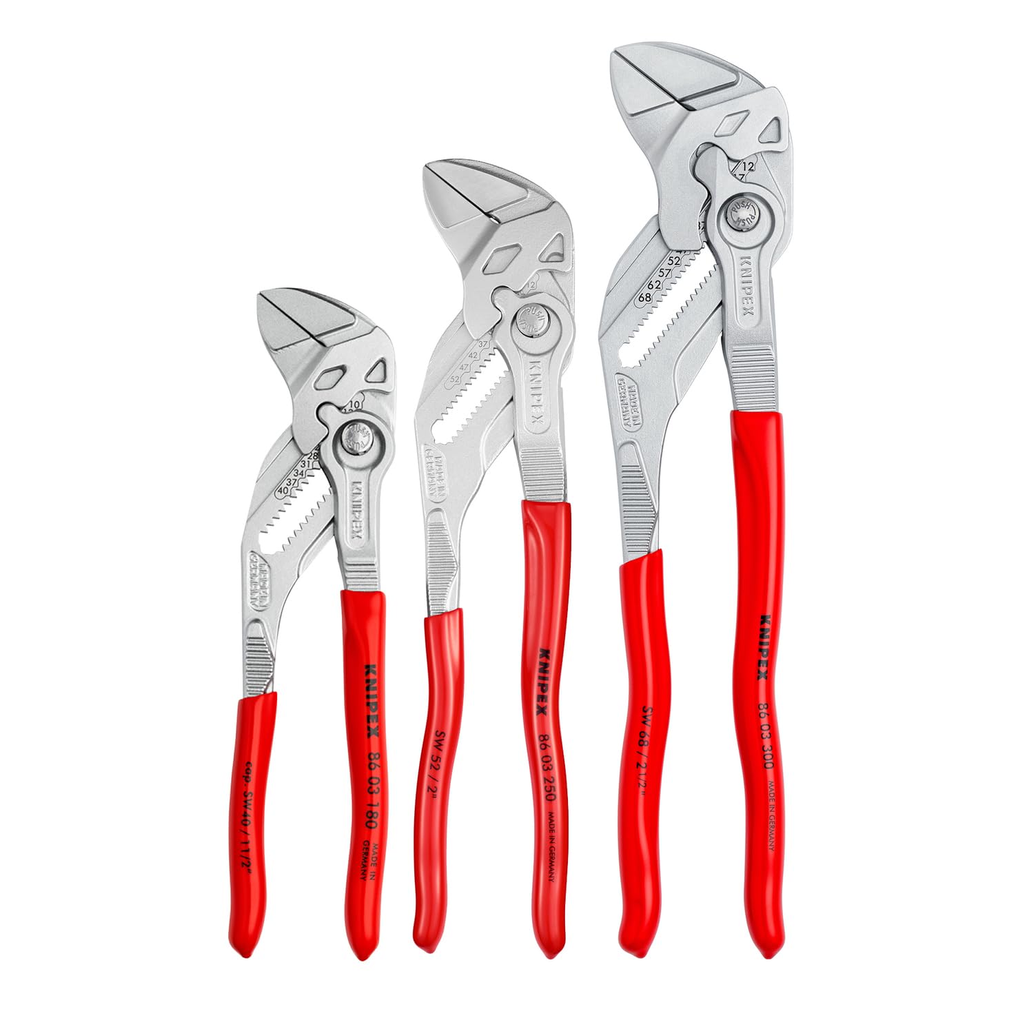 KNIPEX 00 20 06 US2 3-Piece 7, 10 and 12 Pliers Wrench Set | slip-joint-pliers