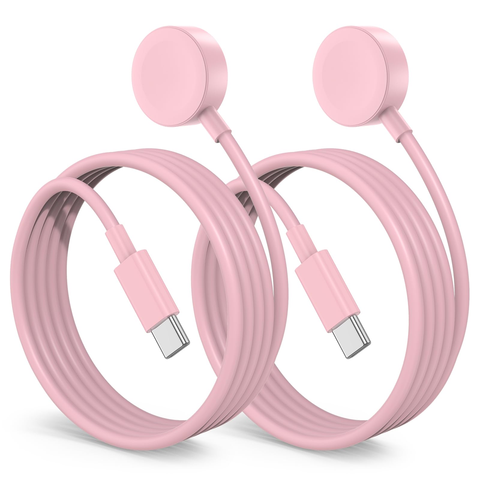 2Pack for Apple Watch Charger Cable, 3FT USB C to Magnetic Wireless Fast i-Watch Charging Cord [Portable], Compatible with iWatch Series Ultra/9/8/7/6/SE/SE2/5/4/3/2 - Black