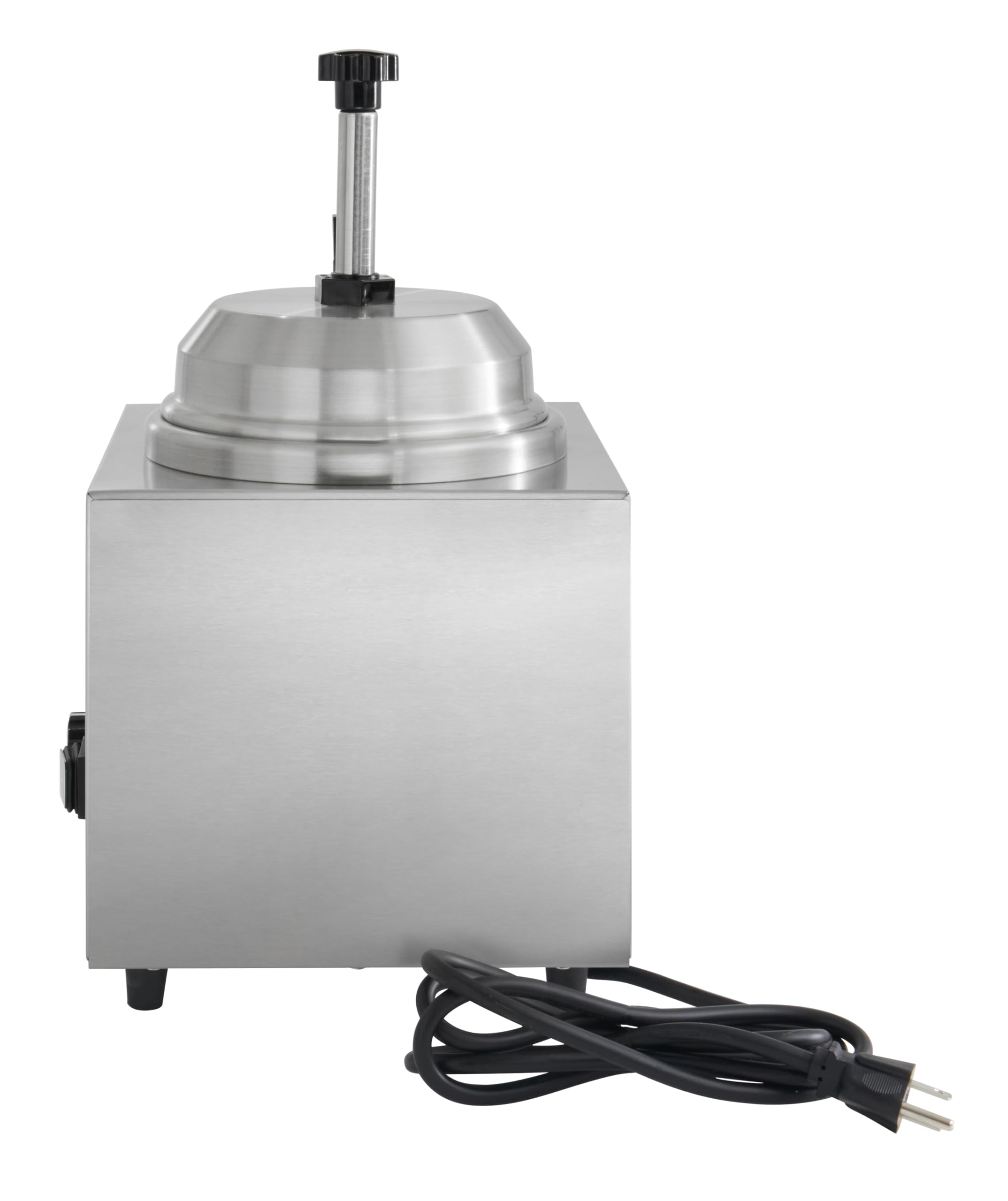 Kratos Commercial Hot Topping Dispenser with Heated Spout. 3.5 Quart Capacity - Accepts #10 Cans. Countertop Stainless Steel Warmer & Dispenser for Cheese, Hot Fudge, Caramel Sauce. 120V (29M-008)