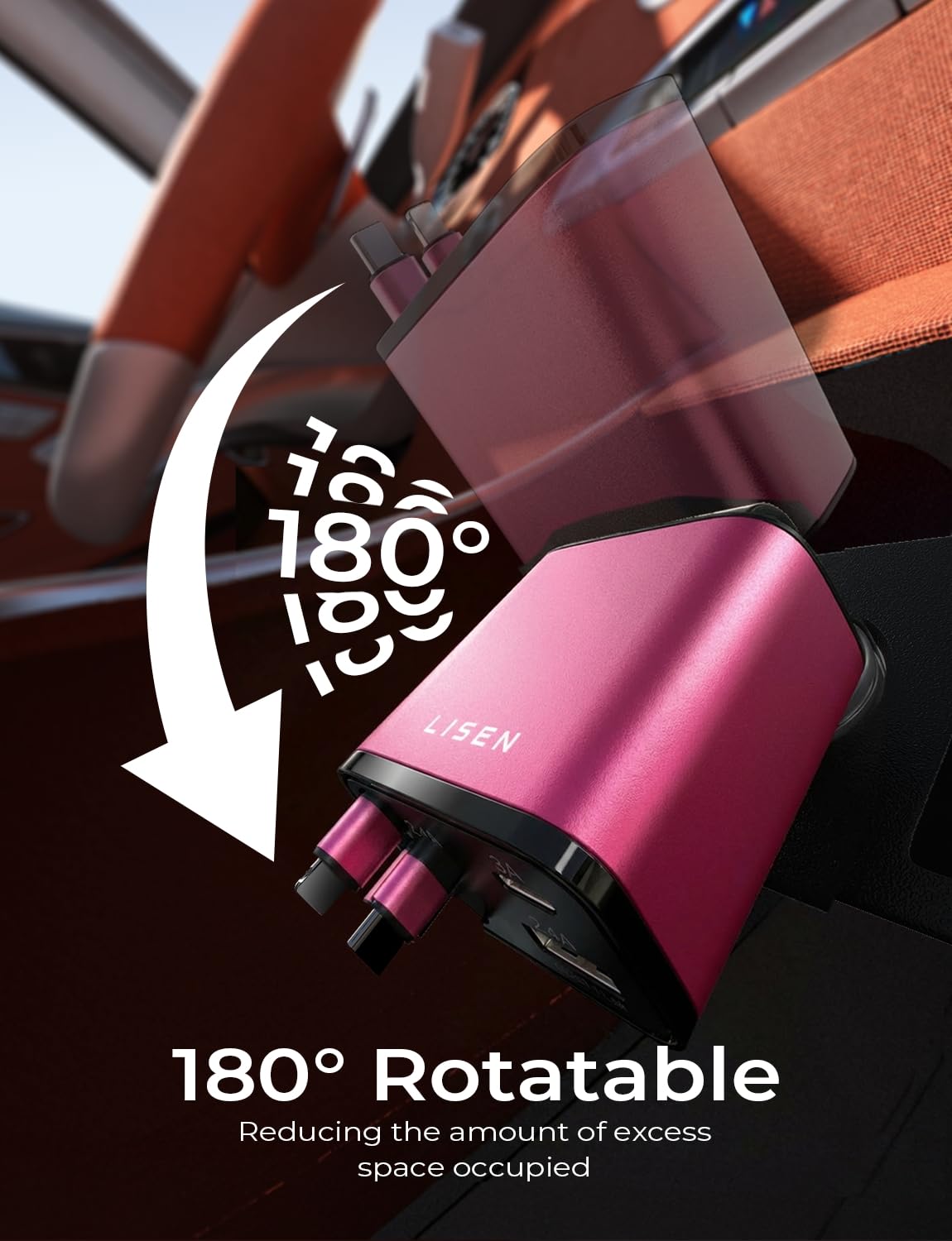 LISEN Retractable Car Charger, 84W Car Charger USB C Fast Charger Adapter for iPhone, Car Accessories for Men Women, Birthday Gifts for Fathers Day for Men Dad Husband, for iPhone 17 16 15 14 13 12 11