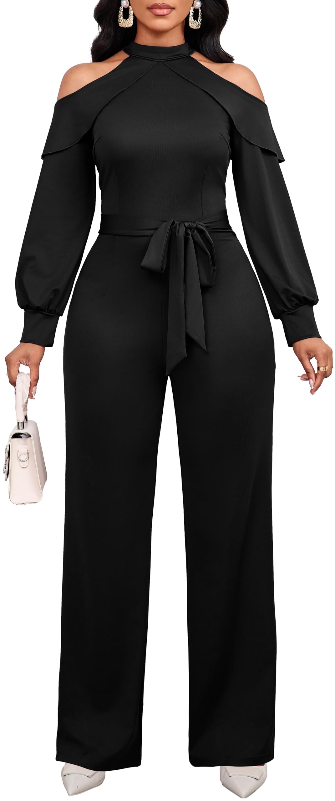 Jumpsuit for Women Sexy Elegant Long Straight Pants Cocktail Printing Jumpsuits Party Club with Zipper
