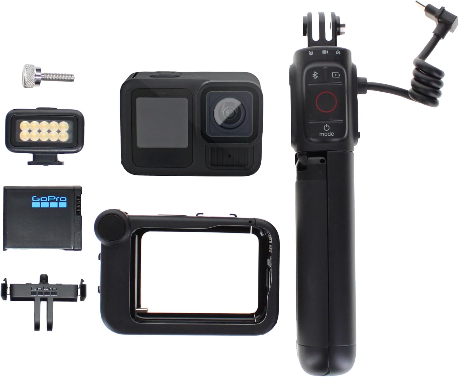 GoPro HERO13 Black Creator Edition - Includes Volta (Battery Grip, Tripod, Remote), Media Mod, Light Mod, Waterproof Action Camera + 64GB Card, 50 Piece Accessory Kit and 2 Extra Batteries